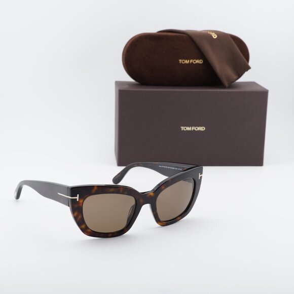 Tom Ford Athena FT1190 52H Cat Eye Sunglasses - Havana\\Brown Polarized main image 4